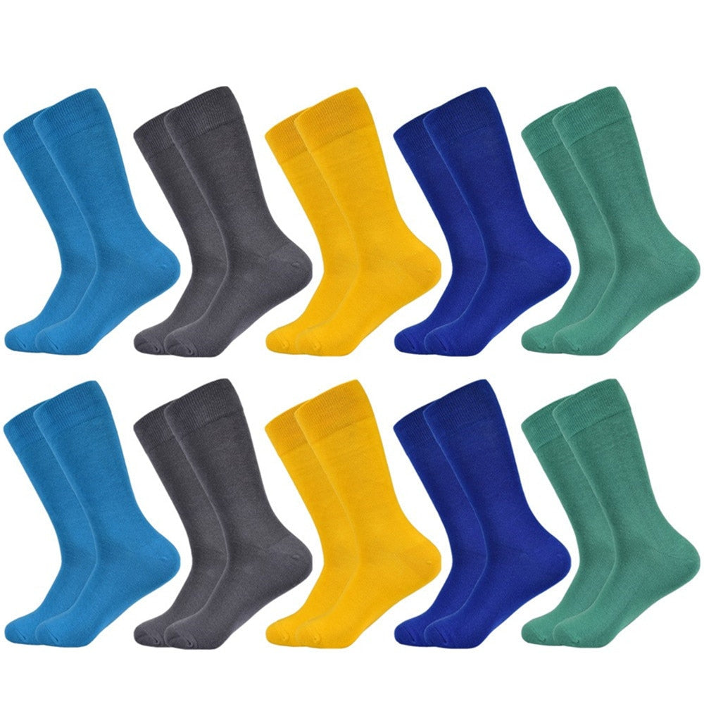 Men's Socks Cotton Breathable and Sweatproof Multicolor Four Seasons High Quality Black Dress Men's Crew Socks