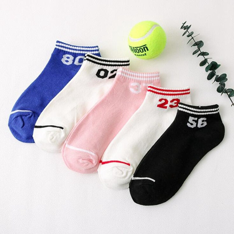 5 Pairs Cartoon Cotton Women's Short Socks Cute Cat Fruit Bear Low Ankle Socks Summer Fashion Casual Funny Striped Print Socks