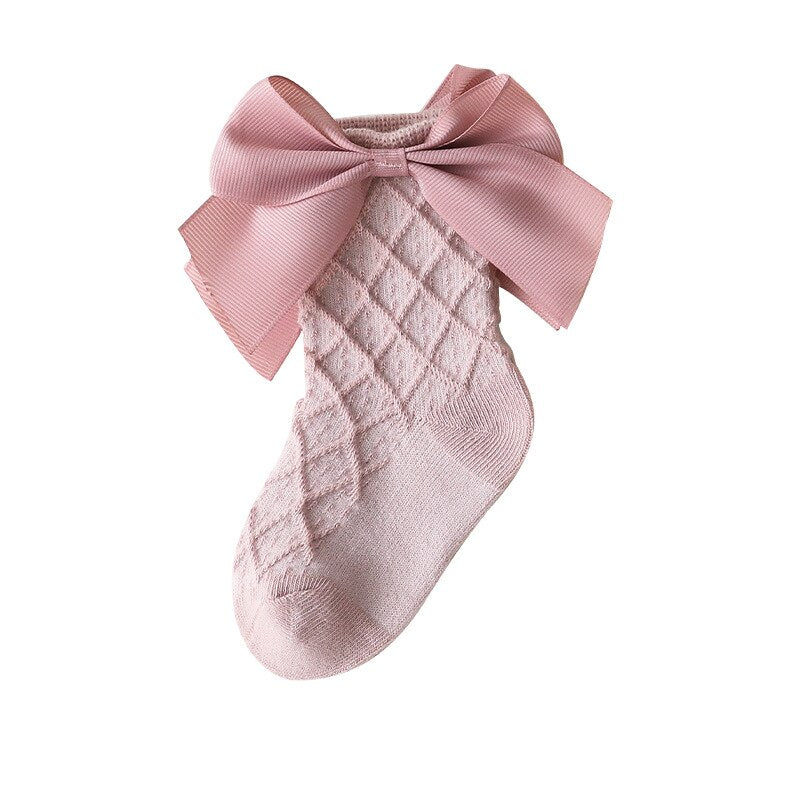 Spring Autumn Baby Girls Socks Newborn Infant Kids Knee High Cute Socks Toddler Cotton Lace Flower Long Tube Sock For 0-7 Years