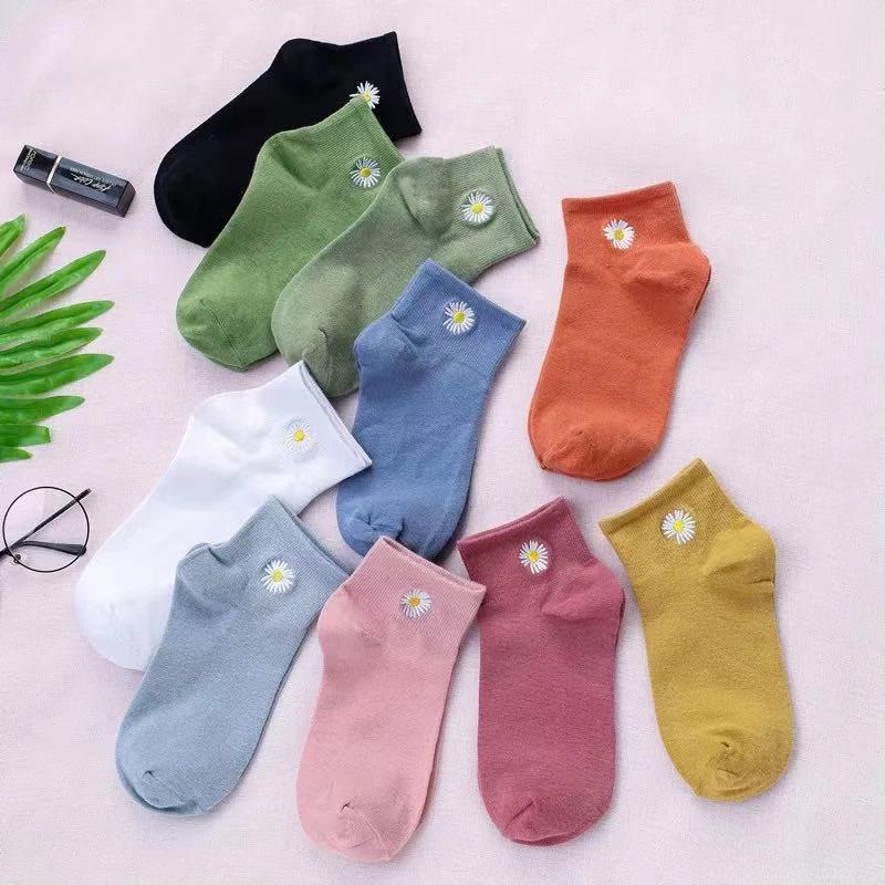 5 Pairs/lot Funny Cute Girl Ankle Socks New Mixed Colors Fashion Women Underwear Summer Sport Breathable Cotton Kawaii Lingerie