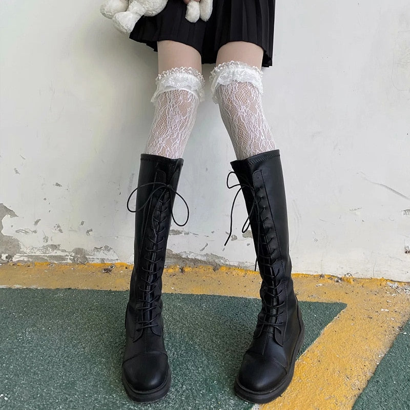Thigh High Stockings Knee Length Chicken Knee High Feet Socks Funny Personality Realistic Feet Sock Lolita