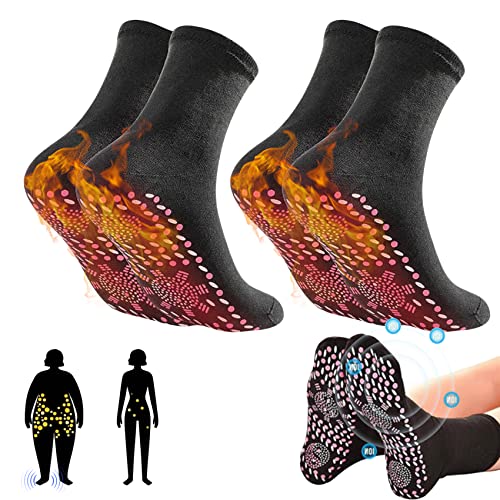 2 Pair Tourmaline Slimming Health Sock Self Heating SocksMagnetic Self-Heating SocksFoot Massage Thermotherapeutic Sock New